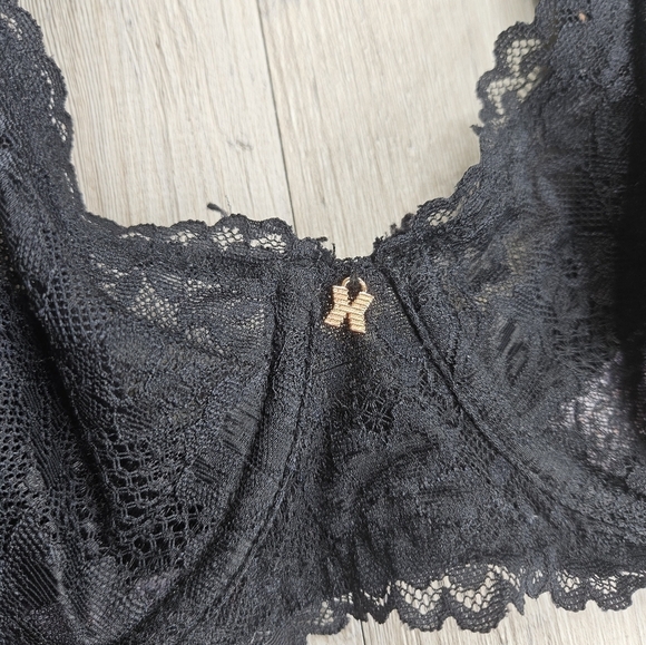 Savage X Fenty Black Lace Bra 36DD - Picture 2 of 7